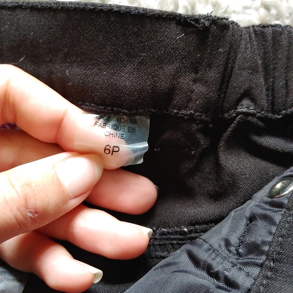 Tan Jay Petite | Black straight leg jean/dress pant with pocket rhinestones - Picture 8 of 11